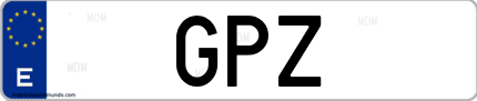 Matrícula de España GPZ
