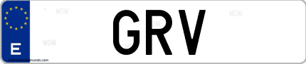 Matrícula de España GRV
