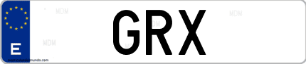 Matrícula de España GRX