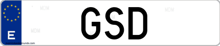 Matrícula de España GSD