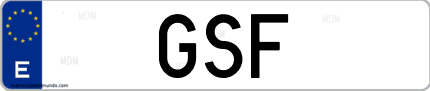 Matrícula de España GSF