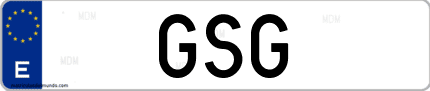 Matrícula de España GSG