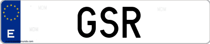 Matrícula de España GSR