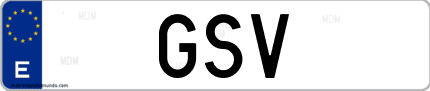 Matrícula de España GSV