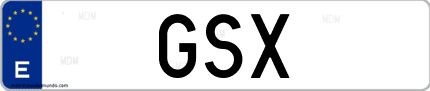 Matrícula de España GSX