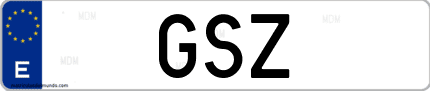 Matrícula de España GSZ