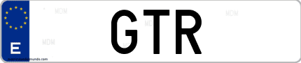 Matrícula de España GTR