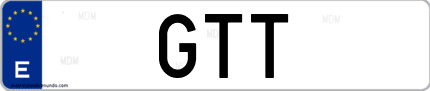 Matrícula de España GTT