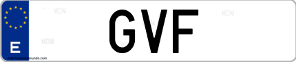Matrícula de España GVF