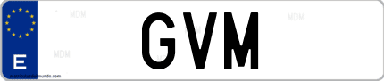 Matrícula de España GVM
