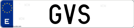Matrícula de España GVS