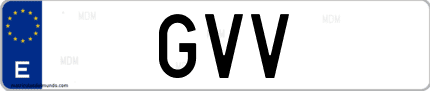 Matrícula de España GVV