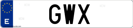 Matrícula de España GWX