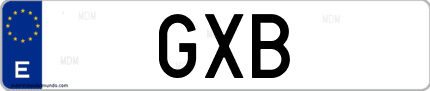 Matrícula de España GXB