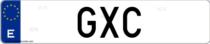 Matrícula de España GXC