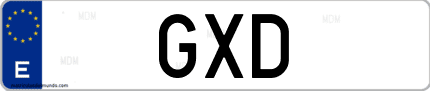 Matrícula de España GXD
