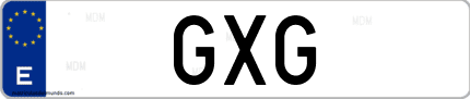 Matrícula de España GXG