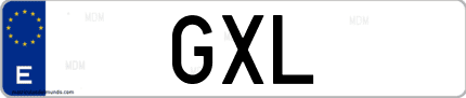 Matrícula de España GXL