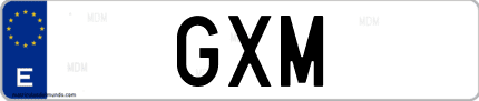 Matrícula de España GXM