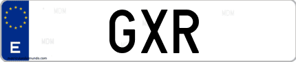 Matrícula de España GXR