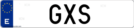 Matrícula de España GXS