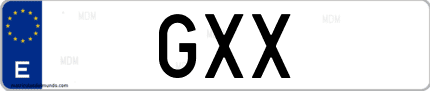 Matrícula de España GXX