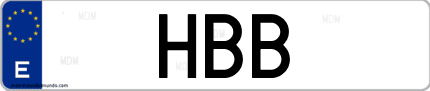 Matrícula de España HBB