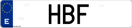Matrícula de España HBF