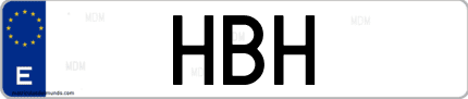 Matrícula de España HBH