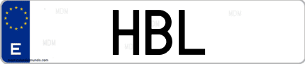 Matrícula de España HBL