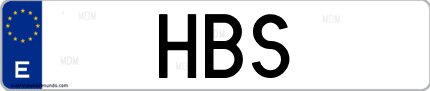 Matrícula de España HBS