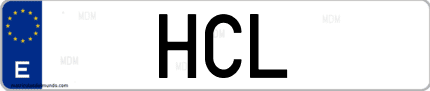 Matrícula de España HCL