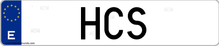Matrícula de España HCS