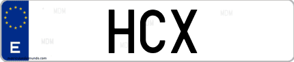 Matrícula de España HCX