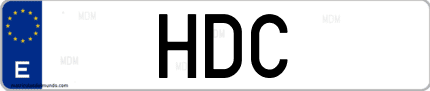 Matrícula de España HDC