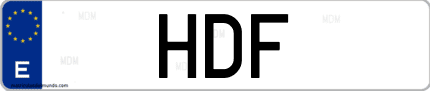 Matrícula de España HDF