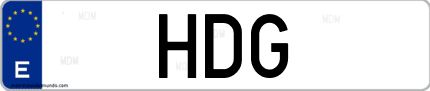 Matrícula de España HDG