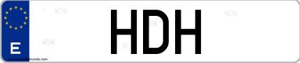 Matrícula de España HDH