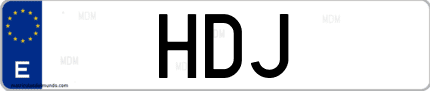 Matrícula de España HDJ