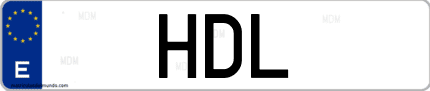 Matrícula de España HDL
