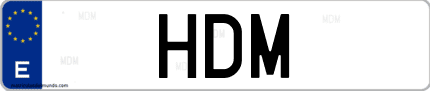 Matrícula de España HDM