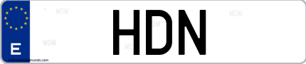 Matrícula de España HDN