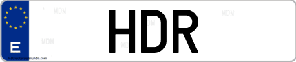 Matrícula de España HDR