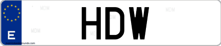 Matrícula de España HDW