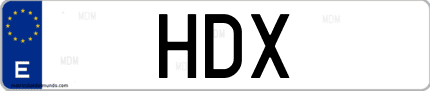 Matrícula de España HDX