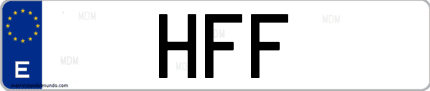 Matrícula de España HFF