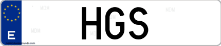 Matrícula de España HGS