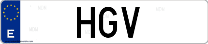 Matrícula de España HGV