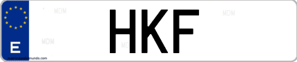 Matrícula de España HKF