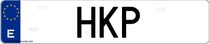 Matrícula de España HKP